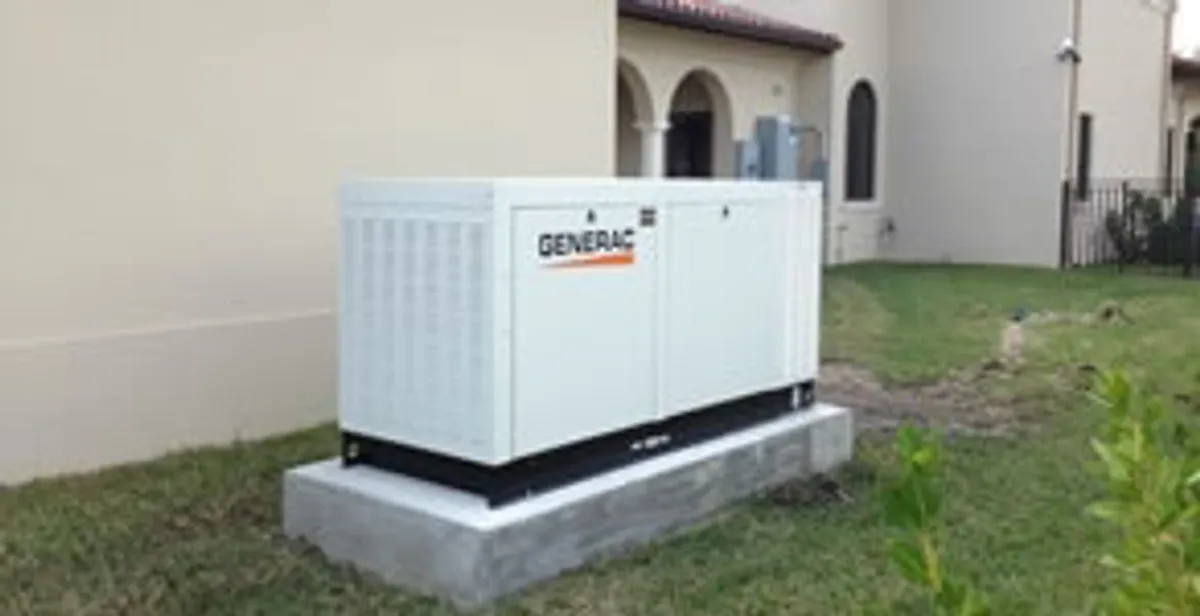 generator installation service showing standby generator professionally installed for residential power backup in Boca Raton, FL