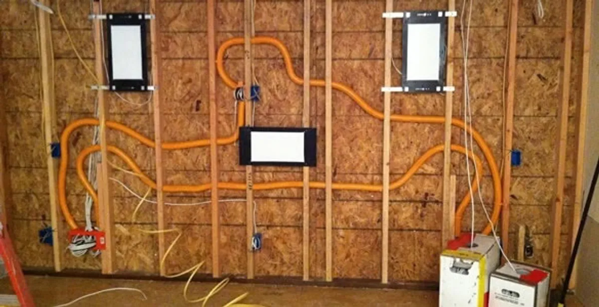 new construction wiring project displaying complete electrical system layout installed by professionals in Boca Raton, FL